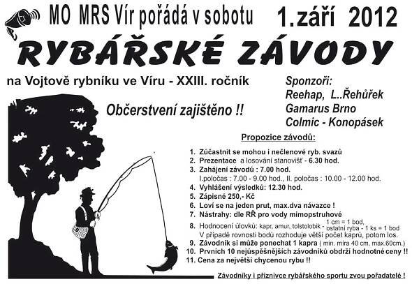 Pozvánka na rybářské závody na Vojtově rybníku
