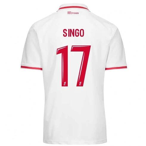 Danxen Dětské Wilfried Singo #17 Bílá Červená Domů Hráčské Dresy 2024/25 Dres