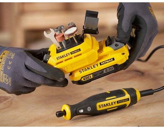 Aku přímá bruska Stanley FATMAX® SFMCE030B, V20, bez baterie a nabíječky 18 V : Hanzal-naradi.cz