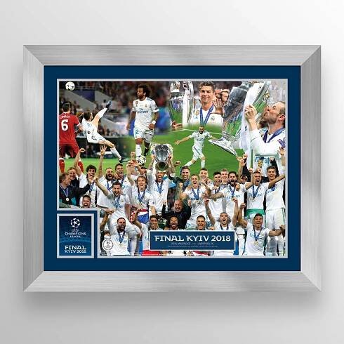 UEFA Champions League 2018 Final - Winner: Real Madrid - Silver Frame