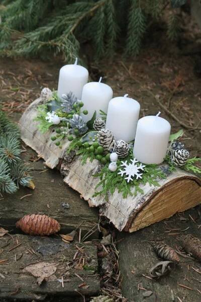 Adventní svícen"Z pařezové chaloupky" lze objednat / Zboží prodejce Coolnička | Fler… | Weihnachten dekoration, Weihnachtsdekoration, Advent und weihnachten basteln