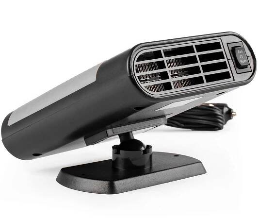 Ventilátor s topením do auta 12V 150W - plochý Amio