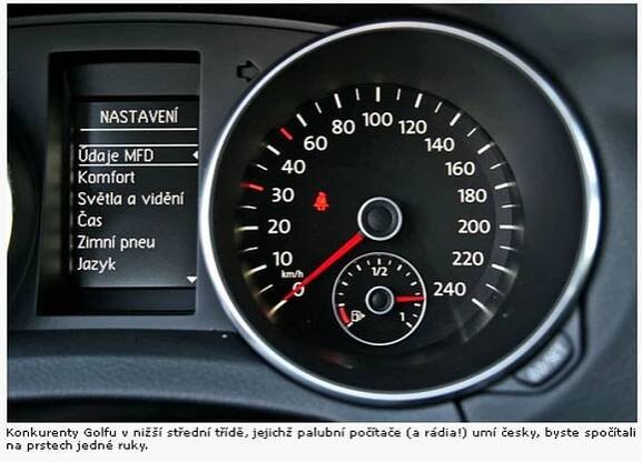 vw golf testy nizsistredni