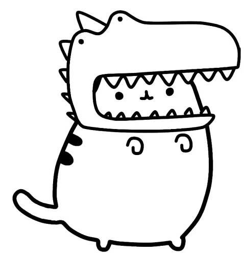 Nakreslete dinosaura Pusheen