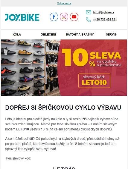 Špičková výbava na kolo s 10% slevou