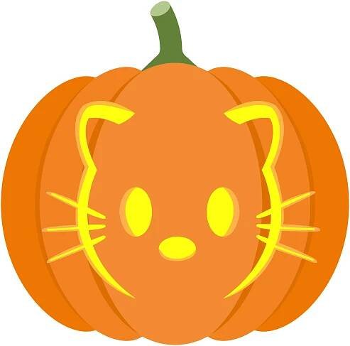 Easy Hello Kitty Pumpkin Stencil Paper crafts