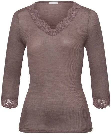 Triko s tříčtvrtečním rukávem Hanro - Woolen lace stonewash | LA MARQUE 
