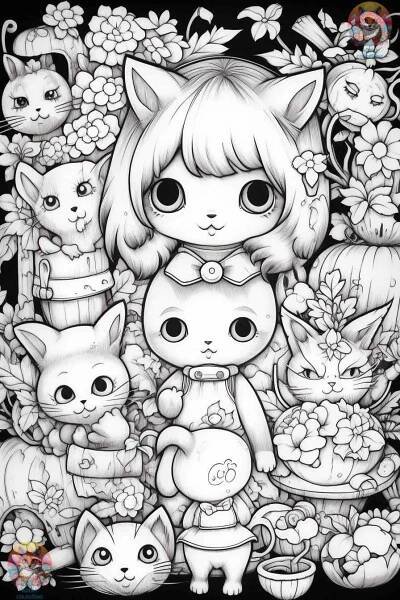 Our Awesome Free Kawaii Cute Coloring Pages - adultcolouring.com