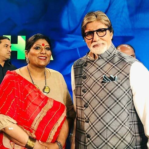 Anusha Srinivasan Iyer with Amitabh Bachchan