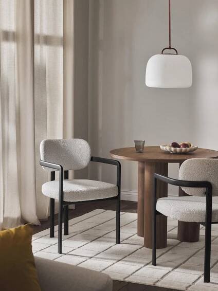 Obrázek galerie 2 - Bouclé židle s područkami Adrien
