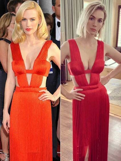 January Jones Rewears Her Sexiest Golden Globes Gown 10 Years Later: 'Still (Sorta) Fits'