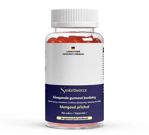 Ašvaganda + Vitamin B6 – 60 gumových bonbonů