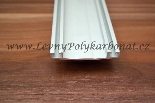 Alu KRYCÍ hliníková lišta OBLÁ - ELOX STŘÍBRNÁ - PROFIL 60/9 mm délky 3000mm