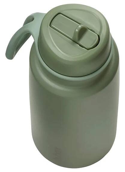 b.box Nerezová termoláhev s brčkem 1000 ml - Olive | DetskyDum.cz