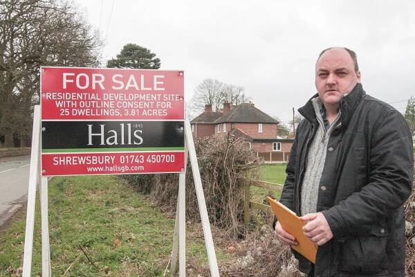 David Walker by another unplanned site in West Felton in 2017