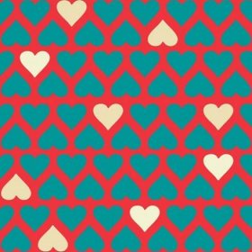 abstract seamless heart pattern ink black vector