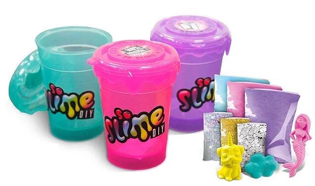 Slime sliz 3pack pro holky zelený, fialový, růžový