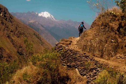 Inka trail in the Inka Jungle Trek to Machu Picchu