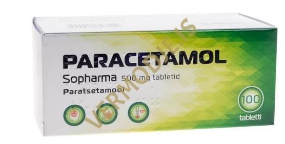 Paracetamol (Sopharma) - 100 tabs (500mg/tab)