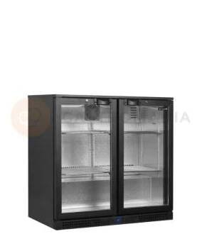 Minibar prosklené křídlové dveře, černá | TEFCOLD, BA26H černá