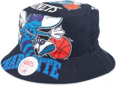Charlotte Hornets NBA Cut Up Black Bucket - Mitchell & Ness - Kšiltovka