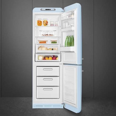 Smeg Kombinovaná chladnička s mrazničkou pastelově modrá FAB32RPB5 - Elettromec 