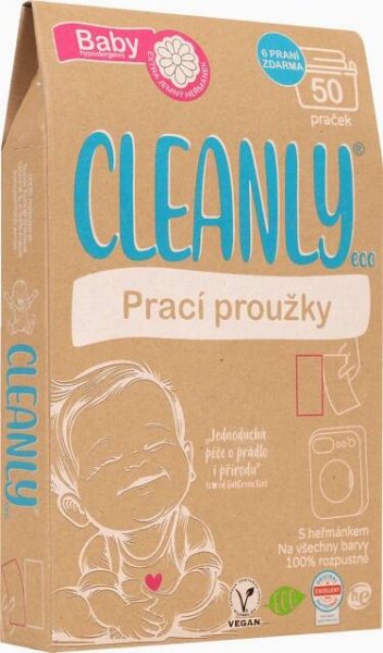 Cleanly Eco Baby prací proužky s heřmánkem 50 ks od 269 Kč