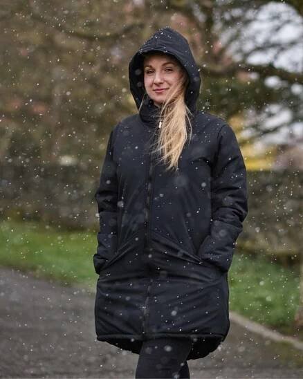 Zimní nosicí bunda/kabát Freya + TĚHOTENSKÁ VSADKA, černá