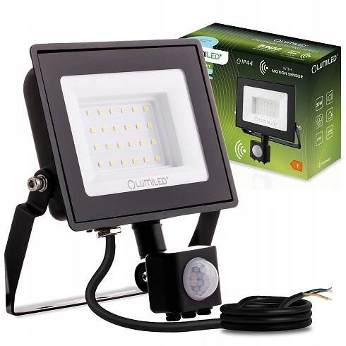 LED HALOGENOVÝ ZÁŘIČ 30W VENKOVNÍ LAMPA S POHYBOVÝM SENZOREM LUMILED