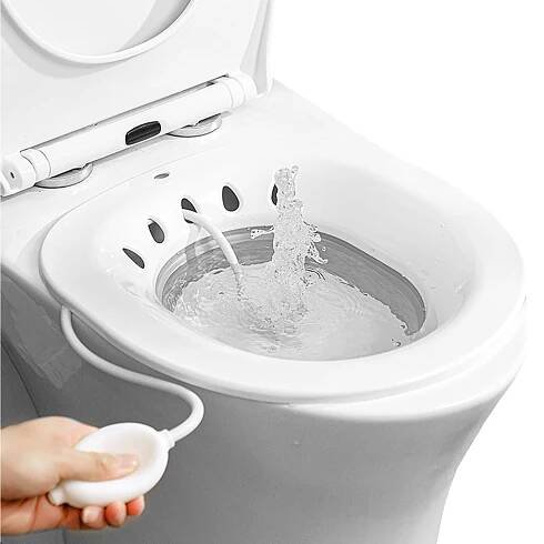 SANITÁRNÍ BIDET PRO INTIMNÍ HYGIENU, NÁSTAVEC NA TOALETNÍ ZÁCHOD S PUMPIČKOU