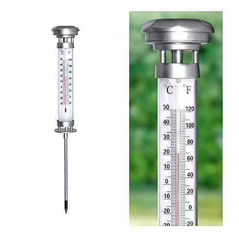 Grundig 89640 - LED Solární lampa s teploměrem 1xLED/1,2V 600 mAh IP44