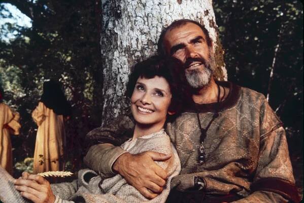 Audrey Hepburn and Sean Connery at an event for Robin and Marian (1976)