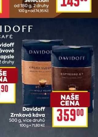 Billa Davidoff Zrnková káva 500 g nabídka