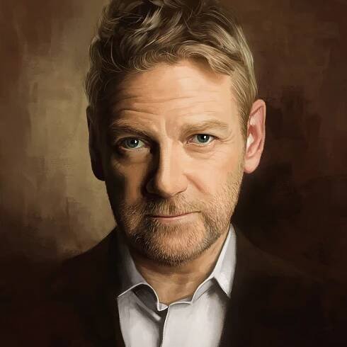 Caption: Esteemed Actor Kenneth Branagh in a Fierce Pose Wallpaper