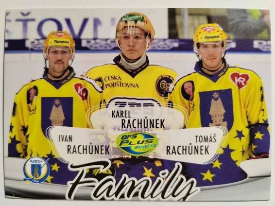 FAMILY Ivan & Karel & Tomáš Rachůnek - HC Zlín - Hokejové karty