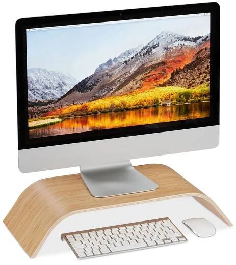 2× Bambusová podložka pod monitor