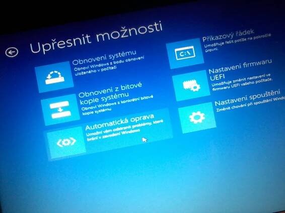 Obnova systemu windows 8.1 z recovery menu - poradna.net