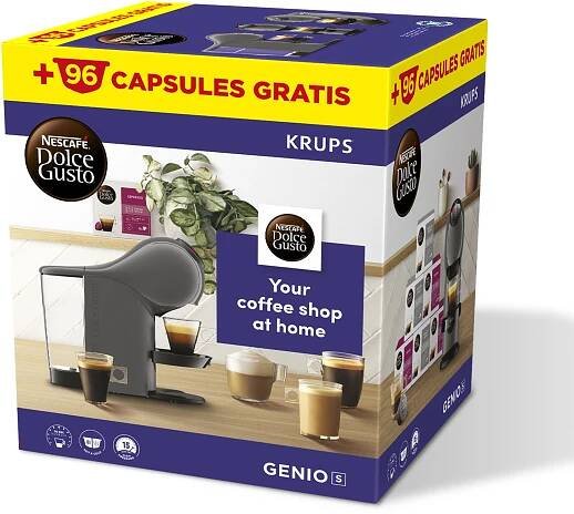 Krups KP243B10CE Nescafé Dolce Gusto Genio S Dárkový set s 96 kapslemi