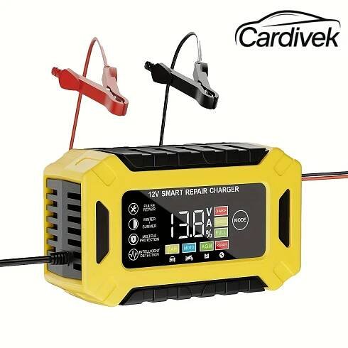 * 12V 6A Fast Charger with Desulfator & Temperature * - Heavy-Duty Smart Battery Charger with Over-Voltage/Under-Voltage/Over-*