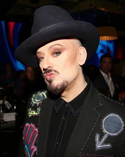 Boy George at the grand opening of Planet Hollywood NYC.