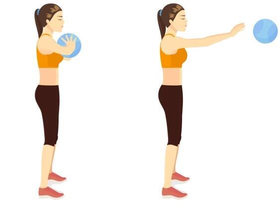 medicine ball chest pass