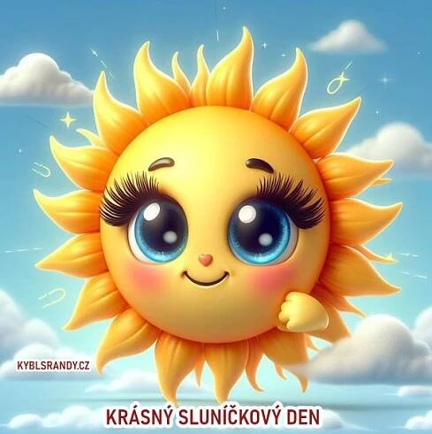Krásný sluníčkový den! (text v obrázcích). Přání na léto