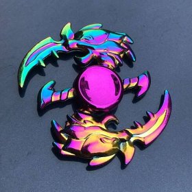 Hand Spinner Dekorativní Anti-úzkostný vícebarevný kovový Rainbow Fidget Spinner pro kancelář