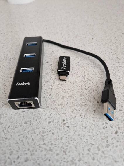 USB rozbočovač Techole 3.0 & RJ45