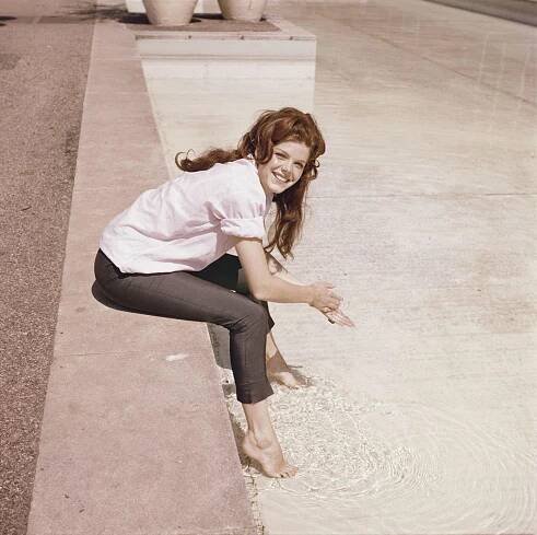 Samantha Eggar Sitting In A Car In 1962.