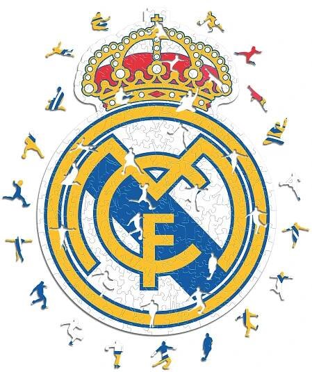 Dřevěné puzzle REAL MADRID Crest 150 ks - Fan-shop.cz