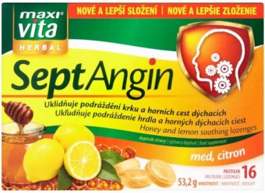 Maxivita SeptAngin med a citron 16 tablet