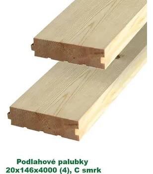 Podlahové palubky 20x146x4000 (4)-C, smrk