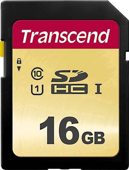 TRANSCEND 500S 16 GB SD SDHC 95 MB UHS-I U1 CLS 10