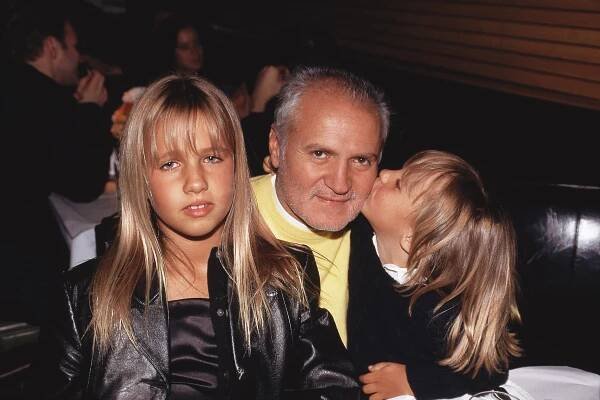 Gianni Versace with Allegra and Daniel Beck.